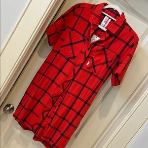 Topo Designs - NWT - Red Plaid Shirt Dress